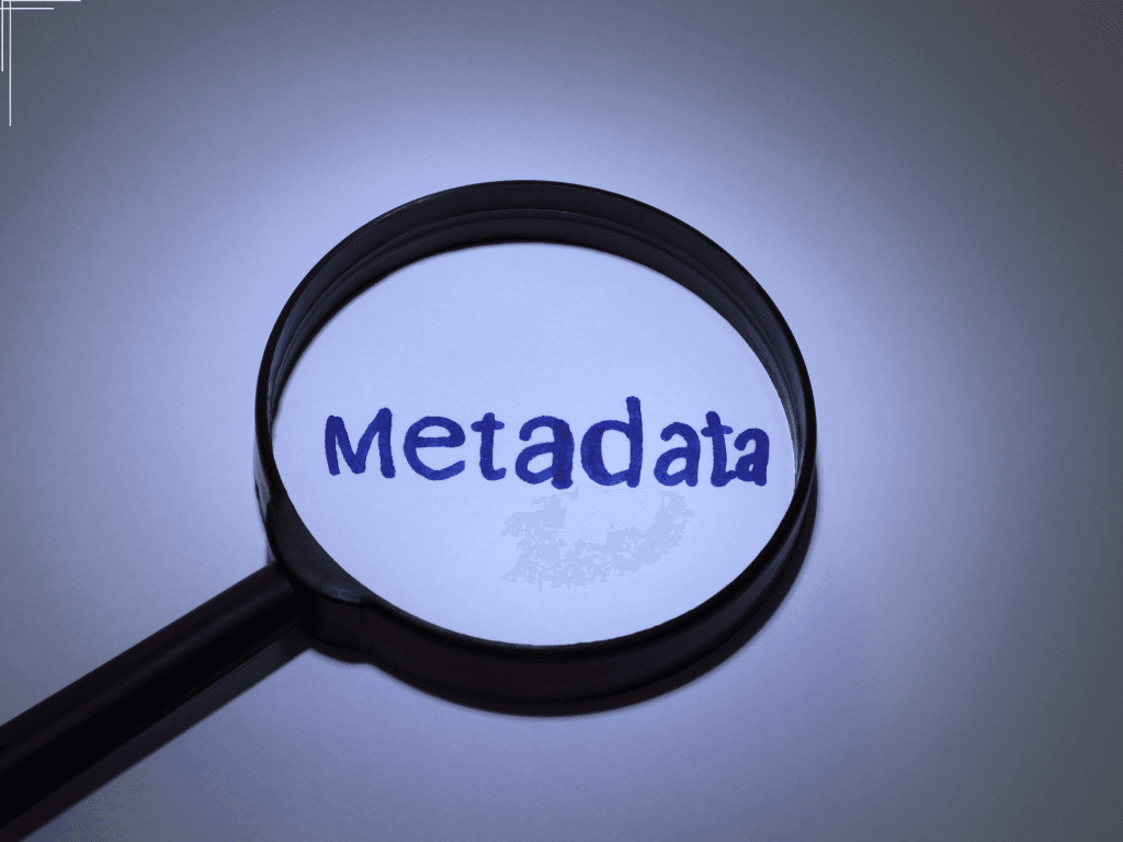 Image of magnified glass showing metadata Image of magnified glass showing metadata