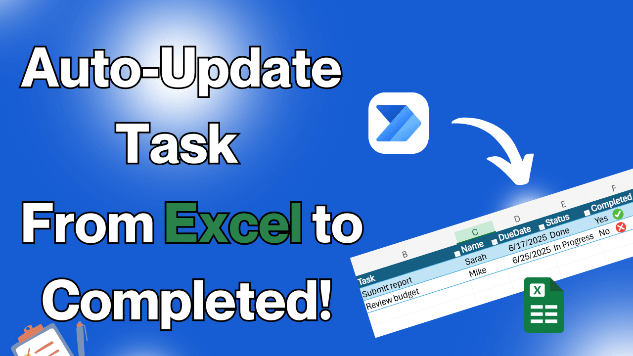 Automatically Mark Tasks as Completed Flow cover image